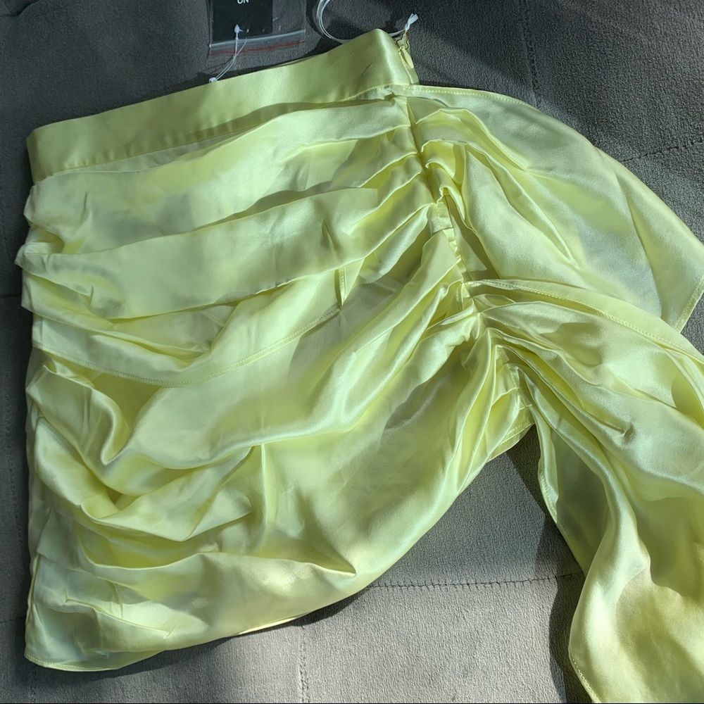 100% silk draped skirt